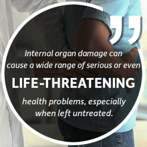 internal organ damage life-threatening 
