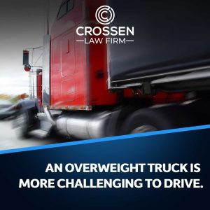 overweight truck harder to drive